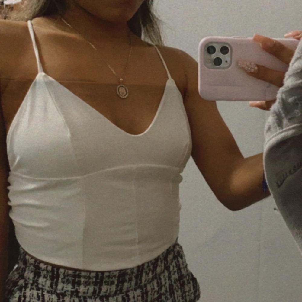 White crop top